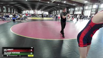 113 lbs Champ. Round 1 - Talmage Mortimer, Springville vs Jet Abbott, Delta