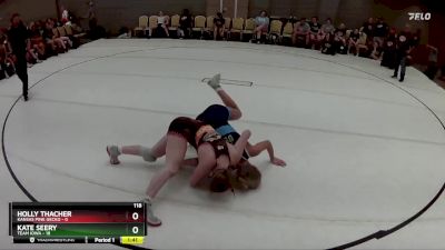 118 lbs Round 7 (8 Team) - Kate Seery, Team Iowa vs Holly Thacher, Kansas Pink Gecko