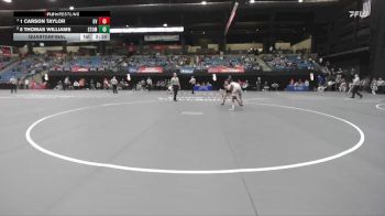 141 lbs Quarterfinal - 1 Carson Taylor, Grand View vs 8 Thomas Williams, St. Thomas