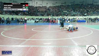 72 lbs Round Of 16 - Kace Moore, Collinsville Cardinals vs Isley Tito, Tough N Technical Wrestling Club