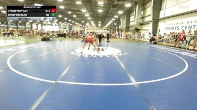 120 lbs Rr Rnd 2 - Tyler KEPPLEY, 10th Planet Red vs Drew Heisler, The Fort Hammers