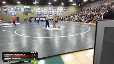 145 lbs Quarterfinal - Gianna Panaggio, Marina vs Kharisma Valenzuela, Sanger