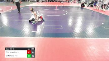 61 lbs Rr Rnd 1 - Zach Silverstein, Apex Elementary vs Vincent Martinez, Pride Wrestling