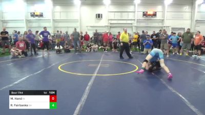 132-C lbs Round Of 32 - Mark Hand, IN vs Reme Fairbanks, OH