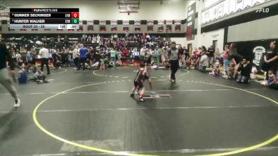 55 lbs Semifinal - Gunner Seckinger, KC Elite Training Center vs Hunter Walker, Mighty Warriors Wrestling Acad
