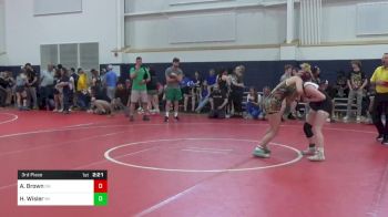 125.6-133 lbs 3rd Place - Auston Brown, OH vs Hailey Wisler, MI