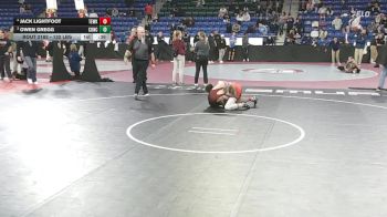 132 lbs Quarterfinal - Jack Lightfoot, Tewksbury vs Owen Gregg, Concord