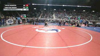 4A-126 lbs Cons. Round 3 - Pryce Wiginton, Riverton vs Dreyton Wright, Cheyenne East