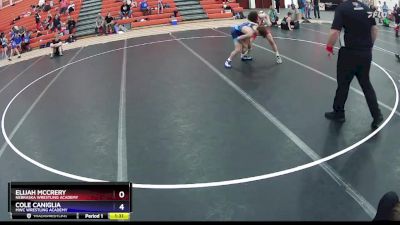 113 lbs Quarterfinal - Elijah McCrery, Nebraska Wrestling Academy vs Cole Caniglia, MWC Wrestling Academy