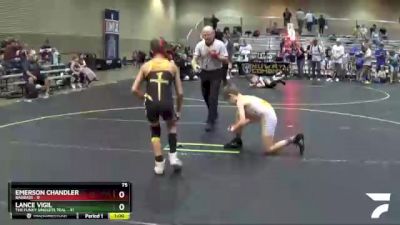 75 lbs Round 2 (6 Team) - Lance Vigil, The Funky Singlets Teal vs Emerson Chandler, BadBass