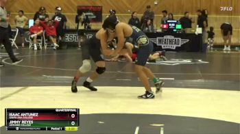 125 lbs Quarterfinal - Isaac Antunez, Santa Ana College vs Jimmy Reyes, Lemoore College