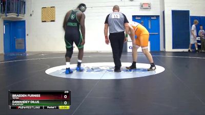215 lbs Champ. Round 3 - Dawandey Dilus, Blackfoot vs Braeden Furniss, Teton