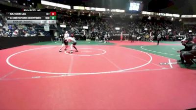 114 lbs Champ. Round 1 - Karson Lee, CLY2 vs Christopher Crawford, WSW1