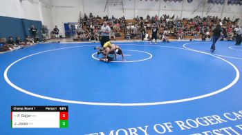 120 lbs Champ. Round 1 - Pratham Gajjar, Milpitas WC vs Jonathan Jasso, Wright WA