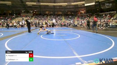 76 lbs Consi Of 16 #2 - Ross Powell, Bristow Youth Wrestling vs Jacen Calhoun, Lions Wrestling Academy