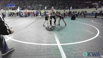 60 lbs Consi Of 4 - Lorenzo Hawkins, Tulsa Blue T Panthers vs Charles Ohman, Mannford Pirate Youth Wrestling