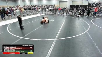 132 lbs 7th Place Match - Chevy Rosales, Combative Sports Athletic Center vs Damien Reyes, Goldman`s Wrestling Academy Of The Rockies