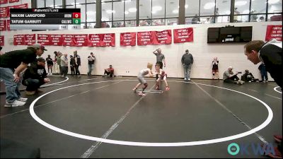 49 lbs Consi Of 16 #2 - Maxim Langford, ARDMORE TAKEDOWN CLUB vs Tatum Garbutt, Carl Albert