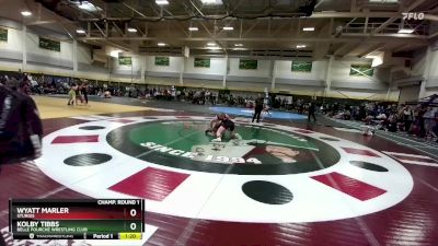 140 lbs Champ. Round 1 - Kolby Tibbs, Belle Fourche Wrestling Club vs Wyatt Marler, Sturgis