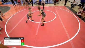 100 lbs 3rd Place - Asher Emmons, Dark Cloud Wrestling Club vs Blaike Ivie, Salina Wrestling Club