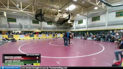 70 lbs 2nd Place Match - Hayden Kracht, Bon Homme Youth Wrestling vs Braxten Sombke, Dakota Boyz Wrestling Club