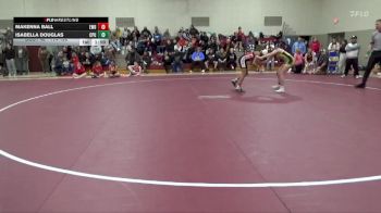 114-126 lbs 1st Place Match - Isabella Douglas, Center Point-Urbana Girls vs Makenna Ball, Western Dubuque Girls