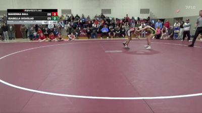 114-126 lbs 1st Place Match - Isabella Douglas, Center Point-Urbana Girls vs Makenna Ball, Western Dubuque Girls