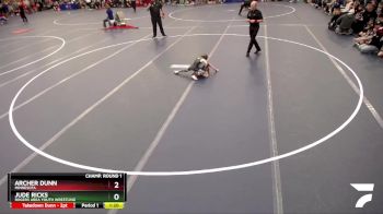 42-45 lbs Champ. Round 1 - Archer Dunn, Minnesota vs Jude Ricks, Rogers Area Youth Wrestling