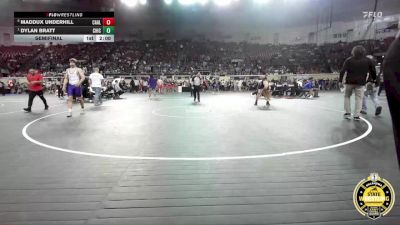B5A-150 lbs Semifinal - Dylan Bratt, Chickasha/Verden vs Maddux Underhill, Carl Albert
