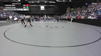 215 lbs Cons. Round 2 - Joaquin Capra, Overland Park - Blue Valley Southwest HS vs Trenton Kern, Great Bend