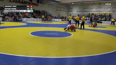 135 lbs Consi Of 32 #2 - Anthony Cruz, Folsom vs Nathan Yoder, Faith Christian (PA)