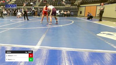 195 lbs 5th Place - Jerry Welch, Harrah Little League Wrestling vs Tyler Kent, Bristow Youth Wrestling