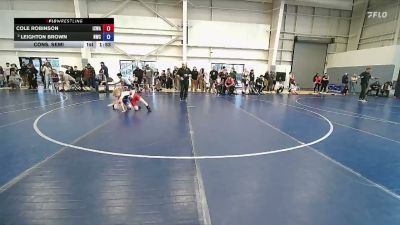 84 lbs Cons. Semi - Cole Robinson, Iron County Wrestling Academy vs Leighton Brown, Northside Wrestling Club
