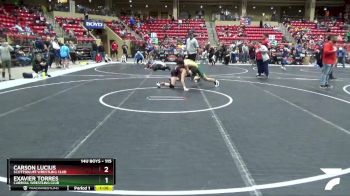 115 lbs Cons. Round 3 - Carson Lucius, Scottsbluff Wrestling Club vs Exavier Torres, Carroll Wrestling Club