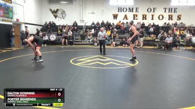 23 lbs Round 1 - Dalton Downing, Nashua-Plainfield vs Porter Behrends, Waverly-Shell Rock