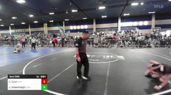 102 lbs Consi Of 16 #2 - Zadkiel Cruz, Menifee WC vs Jantz Greenhalgh, Carbon WC