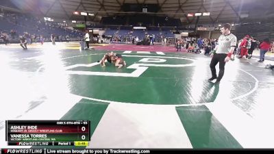 93 lbs 2nd Place Match - Vanessa Torres, Victory Wrestling-Central WA vs Ashley Ihde, Hoquiam Jr. Grizzly Wrestling Club