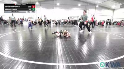 67 lbs 3rd Place - Grayson Schultz, Team Tulsa Wrestling Club vs Keegan Davis, Morris Wrestling Association