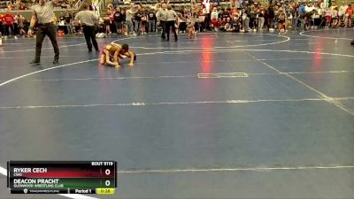 80 lbs Cons. Round 2 - Deacon Pracht, Glenwood Wrestling Club vs Ryker Cech, CWO