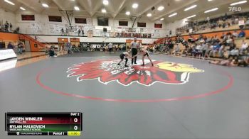 98-100 lbs Round 3 - Rylan Malkovich, Worland Middle School vs Jayden Winkler, Greybull MS