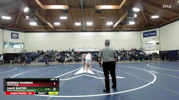 285 lbs Semifinal - David Baxter, Hope International University vs Andrew Mannion, Menlo NCWA