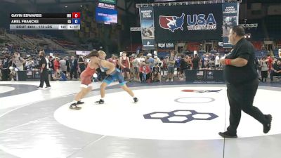 175 lbs Cons. Sub-rd Of 16 - Gavin Edwards, Minnesota vs Arel Francke, California