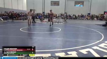 157 lbs Prelim - CJ Riccobono, Keystone College vs Tyler Newton, University Pittsburg - Bradford