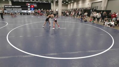 90 lbs Cons. Quarters - Baylor Waltemath, 308 Wrestling Academy vs Paisley Ritschard, RT Elite Wrestling