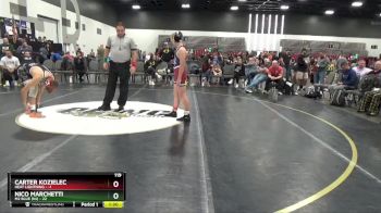 119 lbs Round 3 (8 Team) - Carter Kozielec, Heat Lightning vs Nico Marchetti, M2 Blue (NJ)