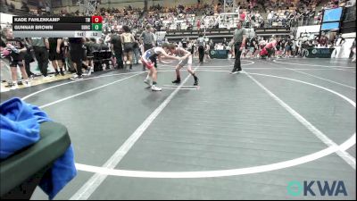 64 lbs Quarterfinal - Kade Fahlenkamp, Tuttle Wrestling vs Gunnar Brown, Duncan Demon Wrestling