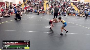 52 lbs Quarterfinal - William Farahvashi, Eastside Youth Wrestling vs Gavin Nix, Team Tiger