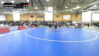 190 lbs Round Of 32 - Ezrah Schonrog, La Salle Academy vs Cyrus Anand, Aquidneck Island
