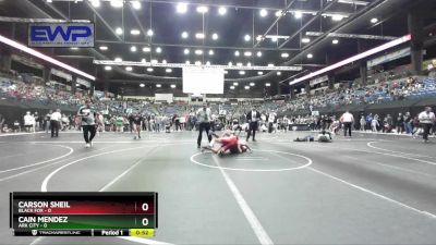 130 lbs Cons. Round 1 - Cain Mendez, Ark City vs Carson Sheil, Black Fox