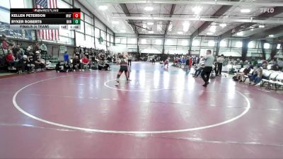 150 lbs Finals (4 Team) - Ryker Roberts, Bear River vs KELLEN PETERSON, Manti